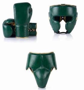 Set de Boxeo Personalizado Yamu con Logotipo, Guantes de Boxeo de Cuero con Cordones, Transpirables y que Absorben la Humedad, Protector de Cabeza y Protector Inguinal para Adultos - Product Image 1