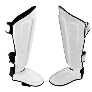 Professional Heavy Duty Waterproof Shin Guards for Muay Thai Kickboxing & MMA Cowhide Leg Protection <b>Pads</b> Sparring Gear - Product Image 2