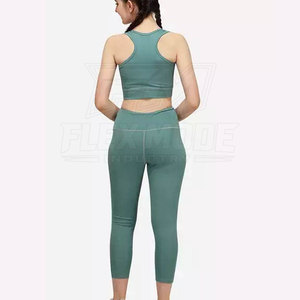 Ensemble de yoga pour femme haute performance, solide et confortable, avec des propriétés extensibles légères, respirantes et écologiques, 2 pièces, style sport moderne - Product Image 2