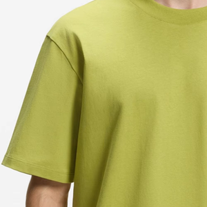 Camiseta Extra Grande Verde Lima para Hombre, Corte Holgado, Logotipo Minimalista, Estilo Urbano, Mezcla de Algodón Suave, Manga Corta, Estilo Casual - Product Image 6