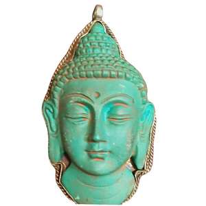 Colgantes de Cabeza de Buda Tibetanos Religiosos de Aleación de Cobre Hechos a Mano, Modernos y Unisex - Product Image 2