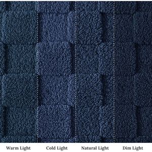 Super Soft and Warm Lightweight Fleece <b>Throw</b> Blanket Navy <b>Blue</b> 50x60 Inches All Seasons Checkered Pattern Couch Blanket - Product Image 3