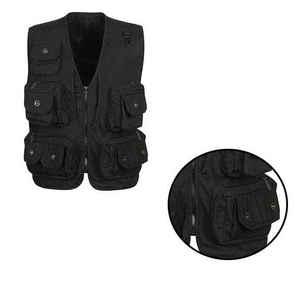 Chaleco de Motociclista de Mezclilla Negra para Hombre TITAN TREAD WEAR, con Cierre, Múltiples Bolsillos, Cuello Cuadrado, Sin Mangas, Transpirable y con Calefacción - Product Image 3