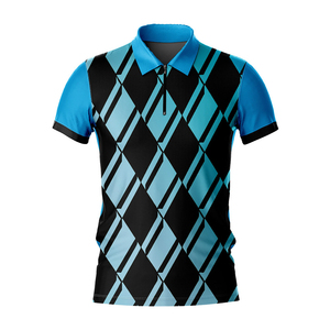 เสื้อเชิ้ตแขนสั้นผู้ชาย ลายเรียบ สวมใส่สบาย ติดกระดุมด้านหน้า ผ้าถักกันยับ 100% ผ้าฝ้าย สีน้ำเงิน สีดำ - Product Image 4