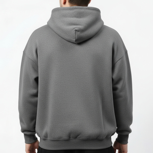 Sweat-shirt à capuche en molleton 100 % coton épais pour homme avec logo personnalisé et poche, idéal pour l'automne - Product Image 3