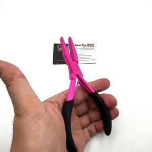 Top Quality Wholesale Stainless Steel Micro-<b>Beads</b> Pressing Professional Hair <b>Extension</b> Tools Flat Nose Pliers with Custom Logo - Product Image 2