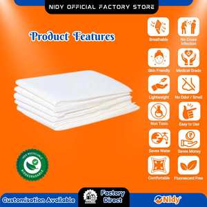 Sábana Ajustable Desechable NIDY Resistente a Desgarros, 120x220cm, Cubierta Elástica No Tejida, 25g - Product Image 3