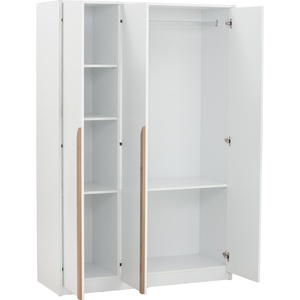 Modern Bedroom 3 Door White Laminated <b>Wardrobe</b> Closet <b>Storage</b> Cabinet Organizer for Home Furniture and Bedroom Use - Product Image 2