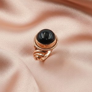 Handmade 925 Sterling <b>Silver</b> Black Onyx <b>Ring</b> Round Cabochon Gemstone Vintage <b>Statement</b> Men Women Jewelry Gift for Christmas gift - Product Image 4