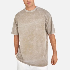 Camisetas de Hombre con Diseño Moderno, Lavado Ácido, Color Sólido, Talla Adulto - Product Image 3