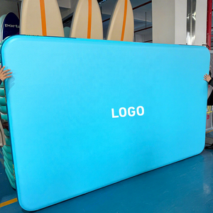 Piattaforma Galleggiante Gonfiabile da 5ft/8ft/10ft, Isola Zattera in PVC con Tecnologia Drop Stitch Effetto Fibra di Carbonio, Pontile Gonfiabile per Spiaggia - Product Image 1