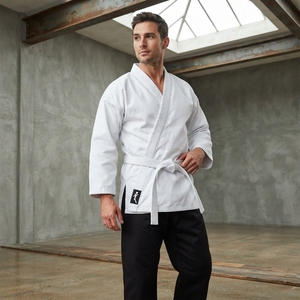 TESSUTO - Conjunto de Uniforme de Judo Personalizado 100% Algodón con Ribete Verde, Peso de Tela 240g, Traje de Entrenamiento de Artes Marciales Resistente para Dojos y Clubes - Product Image 2