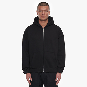 Sweat à capuche zippé personnalisé pour homme, motif uni, vêtement décontracté, nouvelle collection, fabricant de vêtements, sweats à capuche en vente, tailles plus grandes personnalisées, vente en gros - Product Image 1