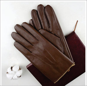 Guantes de Vestir de Invierno para Mujer / Guantes de Cuero sin Forro / Guantes de Cuero de Vestir para Hombre de Invierno - Product Image 4