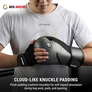 For Professional Mexican Style Boxing Gloves Custom Logo Cowhide Leather Lace-Up Non-Slip Adjustable Wrist <b>Strap</b> Gloves - Product Image 5