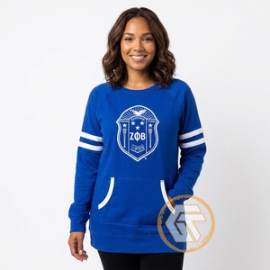 Sudadera de Invierno para Mujer, Personalizada al por Mayor, con Logotipo Bordado en la Parte Delantera, GREEK TREASURES Zeta Phi Beta, de Algodón y Felpa - Product Image 4