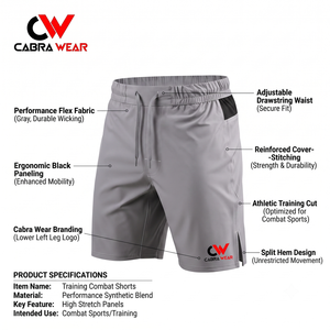 Athletic Training <b>Combat</b>-Sport <b>Shorts</b> Waterproof Solid Pattern Fitness <b>Shorts</b> XS Size Mid Polyester Spandex Sublimated Technique - Product Image 5