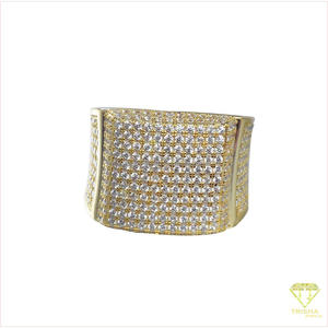 Anillo de Hombre de Plata 925 Premium con Diamante Cultivado en Laboratorio, Diseño Cuadrado de Lujo, para Marcas de Joyería al por Mayor y Proveedores Minoristas - Product Image 1