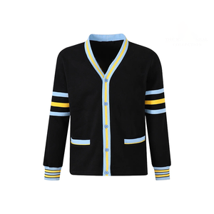 2026 Custom Southern University Black Fleece <b>Cardigan</b> for Reseller Orders for Distributor Buyers for University Greek Logo OEM - Product Image 1