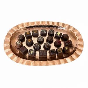 Bandeja Decorativa para Chocolate de Estilo Moderno, Suministro Directo de Fábrica, Bandeja de Servicio de Metal de Primera Calidad, Elegante Bandeja para Dulces de Chocolate - Product Image 1