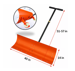 Pousse-neige à lame large de 40 pouces avec poignée réglable, pelle à neige professionnelle en métal, déneigeur manuel pour trottoirs ODGWTO002 - Product Image 6