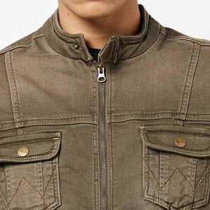 Covered <b>Button</b> Style Slim Fit Men's Jeans Jacket Wholesale Different Colors Apparel Clothing Denim Jacket for Men's - Product Image 5