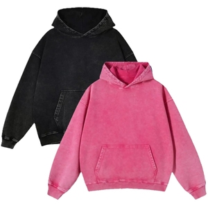 Sweat à capuche pour femme grande taille 100% coton lavé, respirant, de haute qualité, décontracté, vêtement d'extérieur d'hiver pour femme, logo personnalisé - Product Image 1