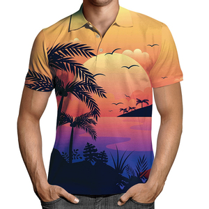 Envío Gratis, Camiseta Polo de Manga Corta con Estampado 3D de Amanecer y Atardecer, Secado Rápido, Estilo Harajuku, Ropa Urbana - Product Image 2