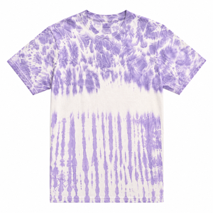 T-shirt décontracté à manches courtes en toile écologique respirante, coupe régulière, col rond, imprimé spirale bleu rose personnalisé pour femme - Product Image 3