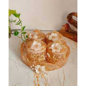 Juego de 4 Frascos para Frutos Secos Pintados a Mano con Resina Ecológica de Lujo Comestible, Calidad Premium a un Precio Muy Bueno - Product Image 1