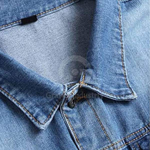 บริการ OEM เสื้อแจ็คเก็ตยีนส์ผู้ชายสำหรับฤดูหนาว คุณภาพสูง ออกแบบตามสั่ง ผลิตจากผ้าฝ้าย 100% พร้อมโลโก้ด้านหน้า - Product Image 3