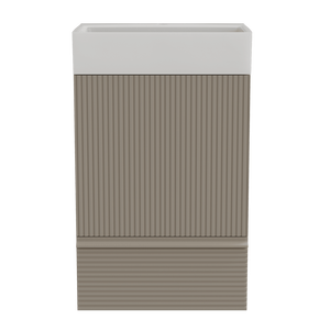 Gada 20\" Striped Cashmere <b>Grey</b> Modern Bathroom Vanity Freestanding KD with Ceramic Sink and Vanity <b>Cabinet</b> - Product Image 5