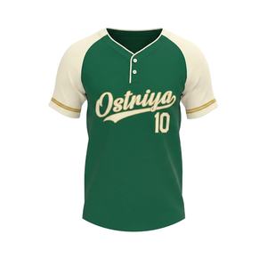 Personalización de Camiseta de Béisbol para Hombre con Nombre de Equipo, Logotipo y Número Bordados/Impresos, Dos Botones - Product Image 1