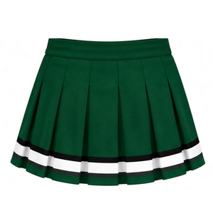 Conjunto de Uniforme Deportivo Negro y Verde, Top de Manga Corta, Falda Plisada, Ropa Deportiva para Equipos, Entrenamiento, Competencia, Práctica - Product Image 4