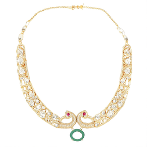 Juego de Joyería Fina Jewelemarket Glam Xoxo, Collar de Novia Chapado en Oro con Circonita, Modelo 10575451LPI - Product Image 3