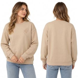 Camisetas de Algodón Lisas para Mujer, Cuello Redondo, Forro Polar de Algodón Peinado, Gruesas y Cálidas para Invierno - Product Image 1