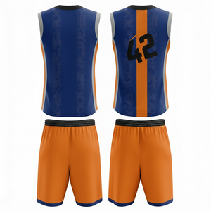 Vêtements d'équipe de basketball directement de l'usine |   Maillots de club personnalisés |   Uniforme sans manches respirant en polyester/coton OEM ODM - Product Image 5