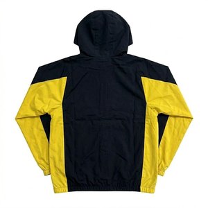 RTS High Demanding Custom Logo Yellow Black Men's Nylon <b>Wind</b> <b>Breaker</b> Sets Suits For Summer Outdoors Men Highstreet Hoodie Shorts - Product Image 3