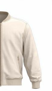 Blouson bomber beige pour homme, col montant, fermeture éclair, vêtement d'automne décontracté - Product Image 3