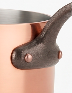 Copper Sauce <b>Pan</b> Stainless Steel Lining Zinc Alloy <b>Handle</b> Heat Resistant For Gas Use And Induction Cooker Use - Product Image 2