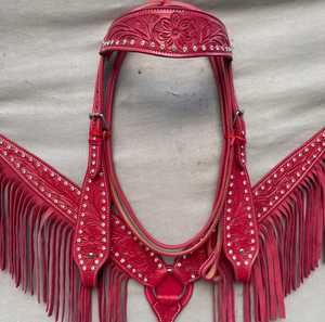 Juego de Arreos para Caballo de Estilo Occidental de Cuero Genuino de Alta Calidad 2026, Incluye Brida, Collarín y Riendas - Color Personalizado - Product Image 3