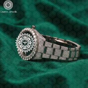 Charm_Jewells Luxury Stainless Steel Square <b>Watch</b> Blue Crystal <b>Diamond</b> Encrusted Analog Quartz Women's Fashion 38mm - Product Image 3