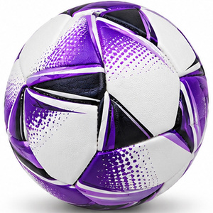 Soccer Training Ball Machine Stitched Thermal Bonded Durable <b>White</b> Purple <b>Black</b> Pattern Indoor Outdoor 0.4-0.45kg - Product Image 4