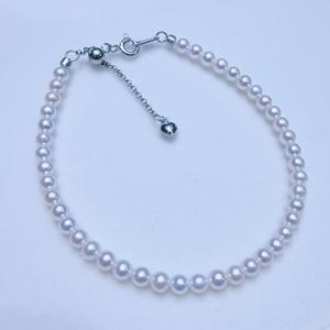 Zhuji Natural 3-4mm Freshwater Akoya Pearl Necklace Ultra Strong Light Baby Chain S925 Silver Buckle <b>Fine</b> <b>Jewelry</b> <b>Set</b> China - Product Image 4