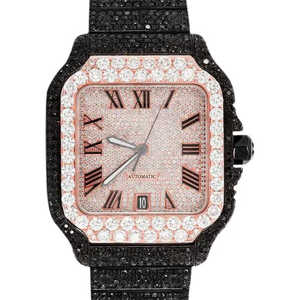 New VVS Moissanite <b>Watch</b> Diamond <b>Watch</b> Classic Hip Hop Luxury Automatic <b>Mechanical</b> <b>Watch</b> <b>for</b> <b>Men</b> From Indian Manufacturer - Product Image 1