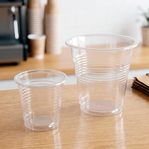 QUANG QUAN Disposable PP <b>Plastic</b> <b>Cups</b> 12/16/24oz 95mm Single Wall Transparent <b>Cups</b> for Coffee Milk Tea Hot/Cold <b>Drinks</b> - Product Image 1