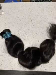 Cheveux humains raides de qualité supérieure, 34 pouces, cheveux indiens bruts non traités, provenant d'un seul donneur, mèches de cheveux vierges raides. - Product Image 3