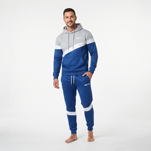 Custom Design Men's Three Tone Custom Tracksuit Polyester Hoodie <b>Jogger</b> Pants <b>Set</b> Regular <b>Size</b> Casual Sportswear Collection - Product Image 1