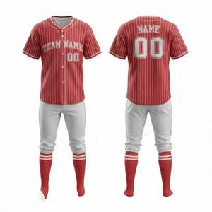 Custom Baseball Uniform Men's Solid Jersey Short Sleeve Quick Dry Breathable Polyester Team <b>Name</b> 00 Tackle Twill Print All - Product Image 4