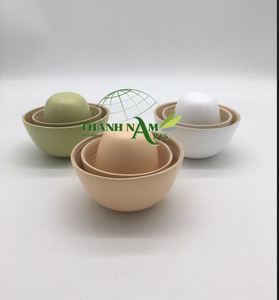 Juego de vajilla de bambú hilado orgánico de la mejor opción, cuencos de uso comercial saludables y ecológicos personalizados para regalos de pequeñas empresas - Product Image 3